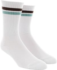 Polar Skate Co. Stripe Sock - white/brown/mint