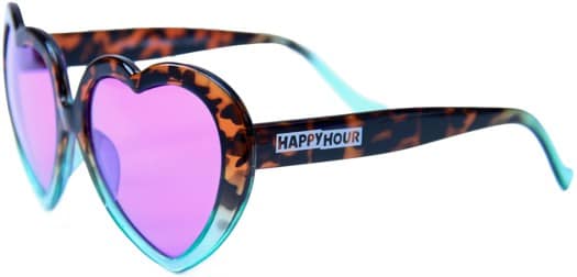 Happy Hour Heart Ons Sunglasses - tortoise teal fade - view large