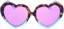 Happy Hour Heart Ons Sunglasses - tortoise teal fade - front