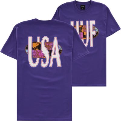 HUF Quake USA T-Shirt - grape - view large