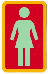 Girl OG LG Sticker - green-red-yellow