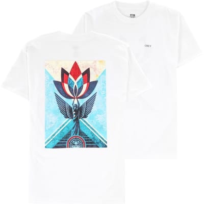 Obey OBEY Lotus Angel Canvas T-Shirt - white - view large