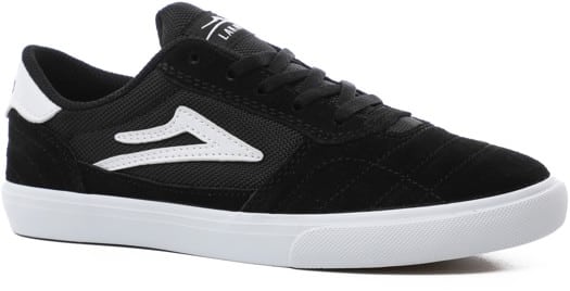 Lakai Kids Camrbidge Skate Shoes - black/white suede - view large