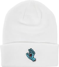 Santa Cruz Screaming Hand Beanie - white