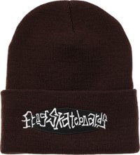 Frog Oval Logo Beanie - brown