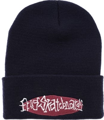 Frog Oval Logo Beanie - navy - view large