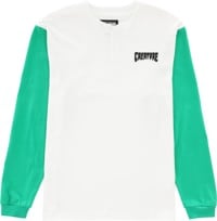 Creature Dealer Henley L/S T-Shirt - white/green