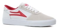 Lakai Manchester Skate Shoes - white/red suede