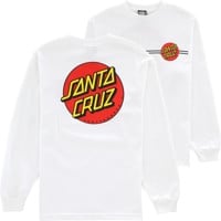 Santa Cruz Classic Dot L/S T-Shirt - white