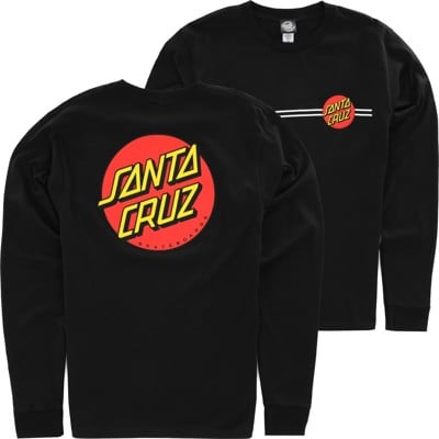 Santa Cruz Classic Dot L/S T-Shirt - black - view large