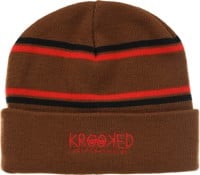 Krooked Krooked Eyes Beanie - brown/red/black