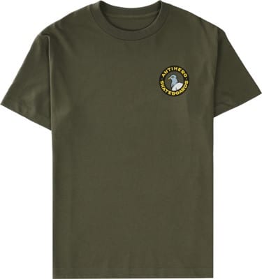 Anti-Hero Pigeon Round T-Shirt - military green - view large