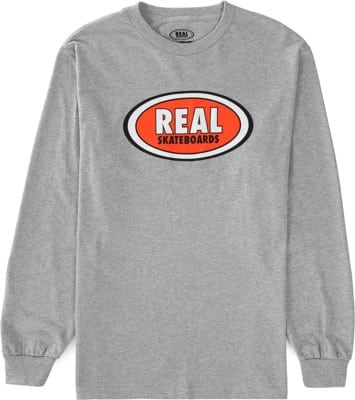 Real Oval L/S T-Shirt - athletic heather/red - view large