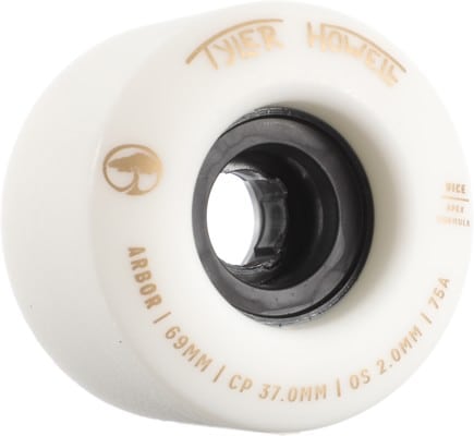 Arbor Tyler Howell Vice Apex Formula Longboard Wheels - white (75a) - view large