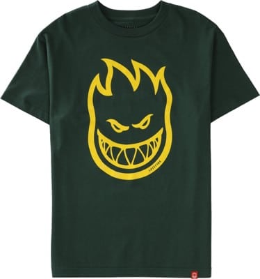 Spitfire Bighead T-Shirt - forest green/yellow print - view large