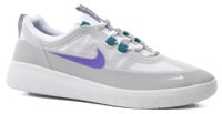 Nike SB SB Nyjah Free 2.0 Skate Shoes - wolf grey/force purple-bright spruce-pr purple