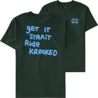 Krooked Strait Eyes T-Shirt - forest green/blue