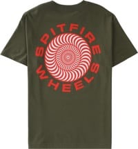 Spitfire Classic 87' Swirl T-Shirt - military green/red/white