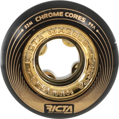 Ricta Chrome Cores Skateboard Wheels - black/gold (99a) - view large
