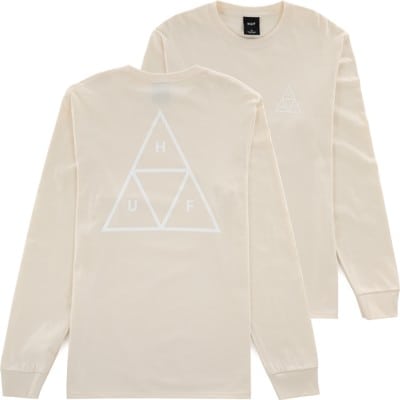 HUF Essentials Triple Triangle L/S T-Shirt - natural - view large