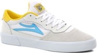 Lakai Cambridge Skate Shoes - (pacifico) white/cyan sueded
