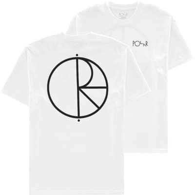 Polar Skate Co. Stroke Logo T-Shirt - white/black - view large