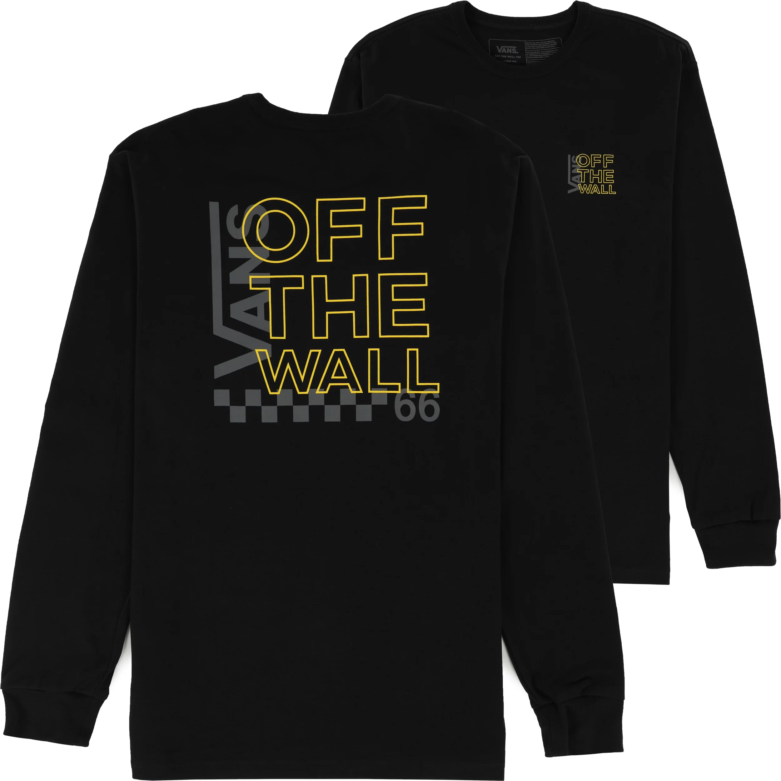 Tilsvarende Isaac Rang Vans Off The Wall Classic Outlined L/S T-Shirt - black | Tactics