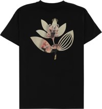 Magenta Bear Plant T-Shirt - black
