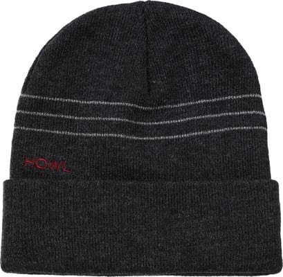 Howl Striped Reflective Beanie - black - view large