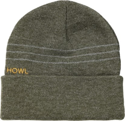 Howl Striped Reflective Beanie - green - view large