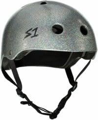 S-One Lifer Dual Certified Multi-Impact Skate Helmet - silver gloss glitter
