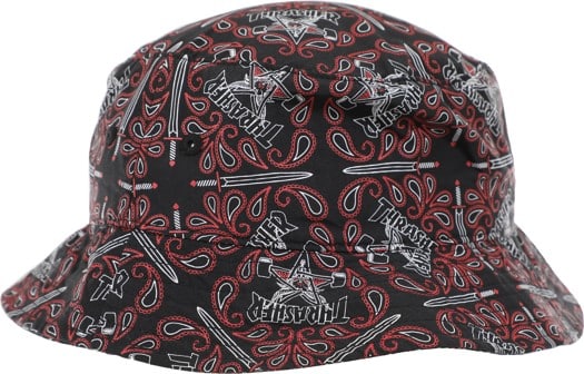 Thrasher Bandana Bucket Hat - black/red - view large
