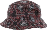 Thrasher Bandana Bucket Hat - black/red
