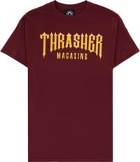 Thrasher Low Low Logo T-Shirt - maroon