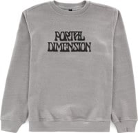 Portal Dimension Acid Wash Day Crew Sweatshirt - sand