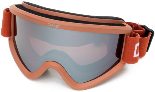 Dang Shades OG Snow Goggles + Bonus Lens - matte rust/high contrast chrome + glow-light lens - view large