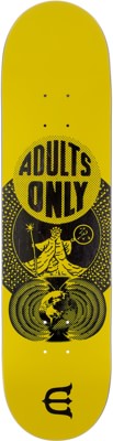 Evisen Adults Only 8.38 Skateboard Deck - yellow - view large