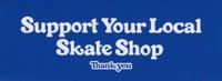 Thank You Support Bumper Sicker Sticker - blue