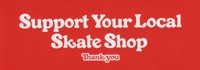 Thank You Support Bumper Sicker Sticker - red