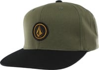 Volcom Quarter Twill Snapback Hat - military/black