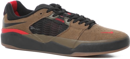 Nike SB Ishod Wair Skate Shoes - light olive/black-light olive-varsity red - view large