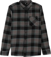 Volcom Caden Plaid Flannel Shirt - black/teal