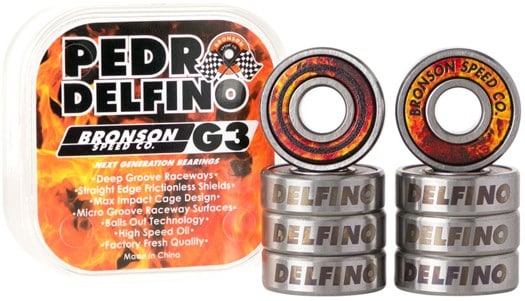 Bronson Speed Co. Delfino Pro G3 Skateboard Bearings - view large