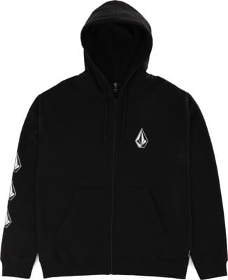 volcom iconic stone zip hoodie - black l
