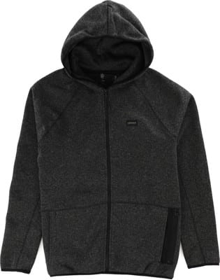 volcom exert zip hoodie - heather black l