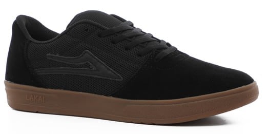 Lakai Brighton Skate Shoes - black/gum suede - view large