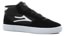 black/white suede