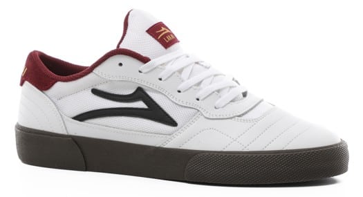 Lakai Cambridge Skate Shoes - white/gum leather - view large