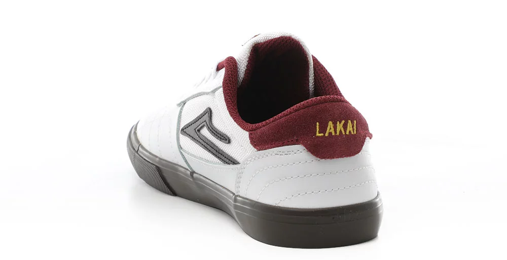 Lakai Kids Cambridge Skate Shoes white/gum leather Tactics