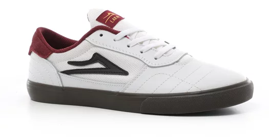 Lakai Kids Cambridge Skate Shoes - white/gum leather